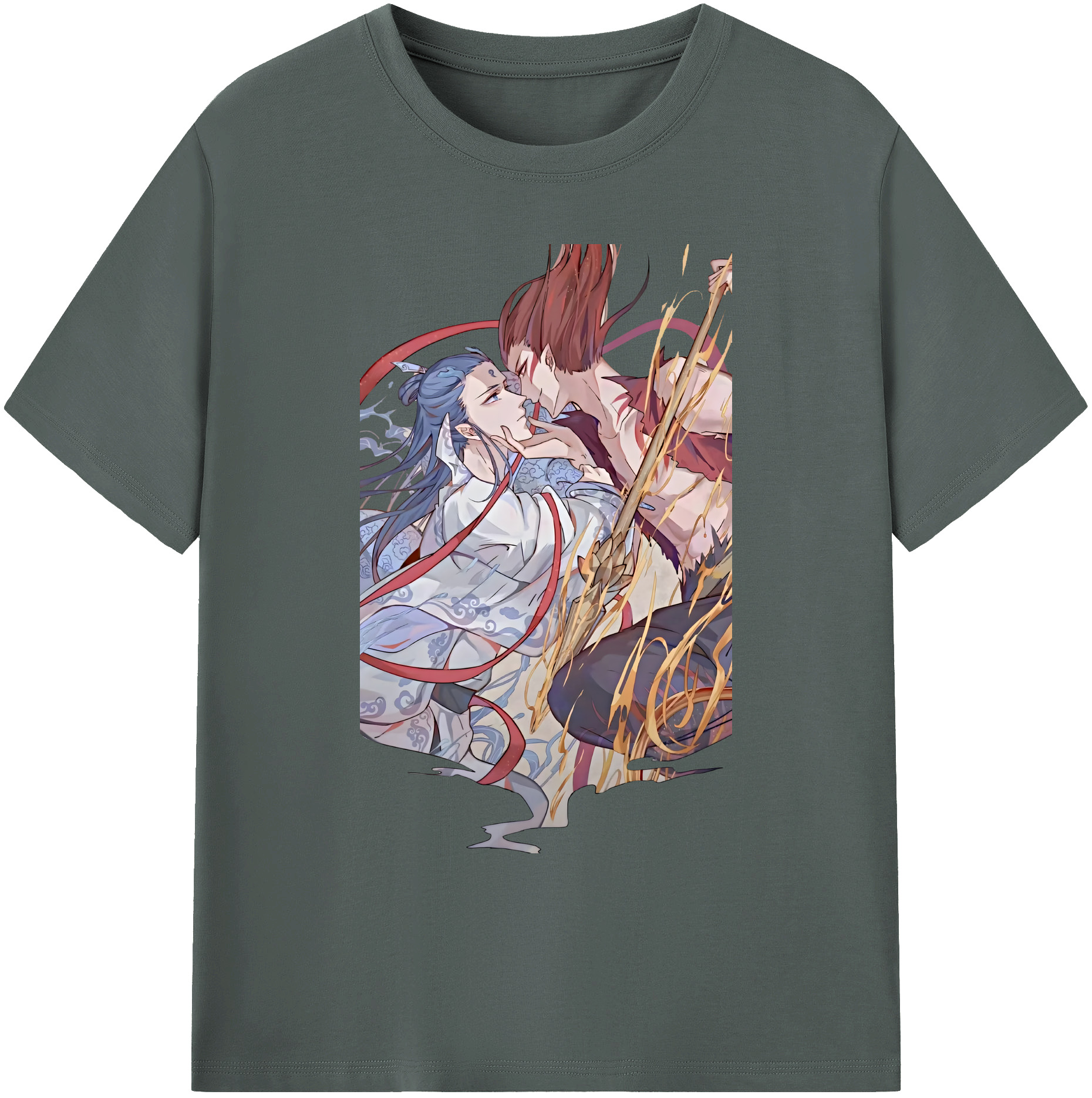 （画像用） Ne Zha 2 ナタ 魔童の大暴れ 綿100％ メンズ半袖Tシャツ｜肌触りやわらか＆通気性